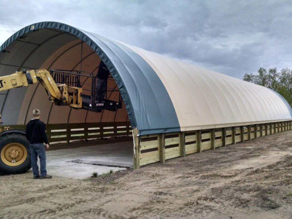 100 ft Long Hay Storage Building Shed