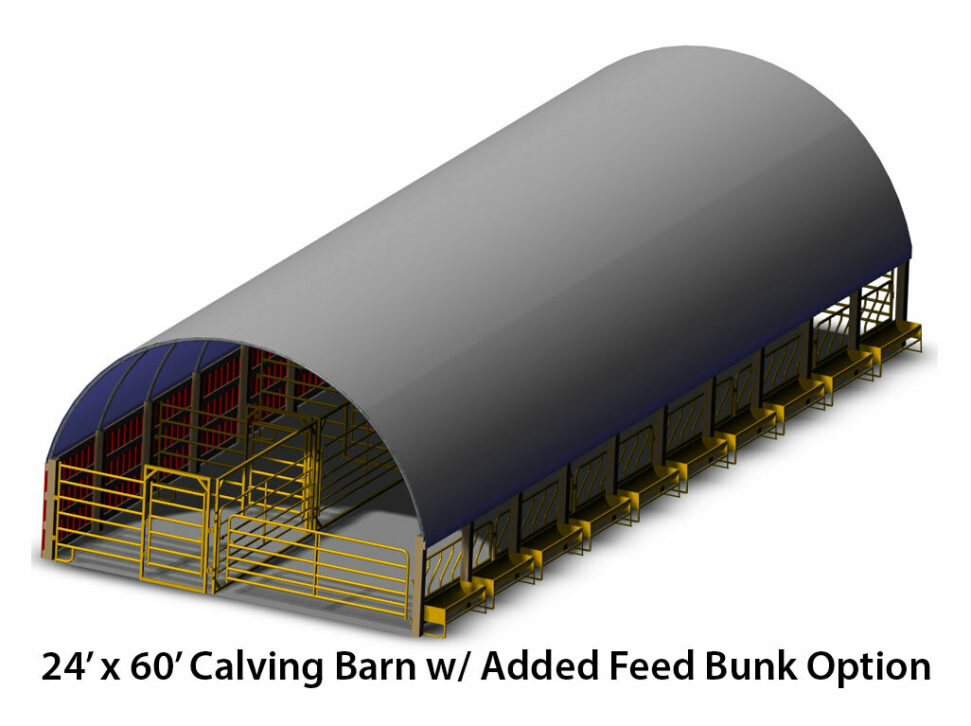 ProTec Calving Barn 24x60 feed bunk option