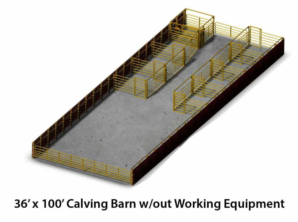 ProTec Calving Barn 36x100 interior