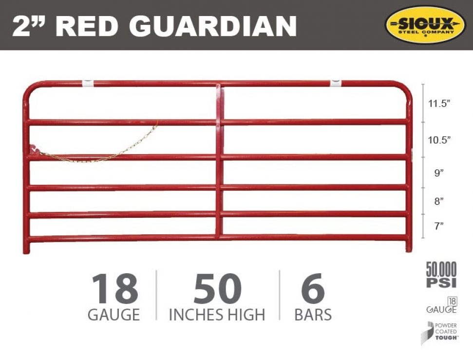2.0" Red Guardian Gate Features