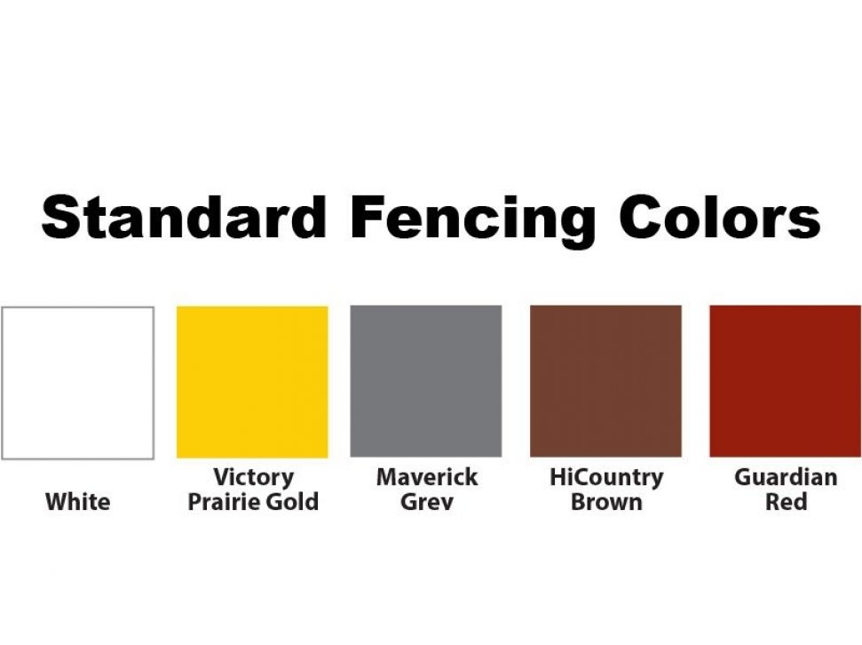 Fencing Color Options: White, Gold, Grey, Brown, Red